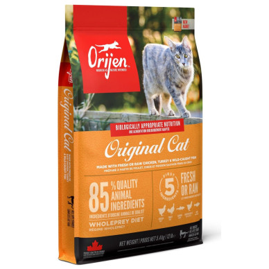 ORIJEN Original Adult Cat – hrană uscată fără cereale pentru pisici adulte, 5,4 kg